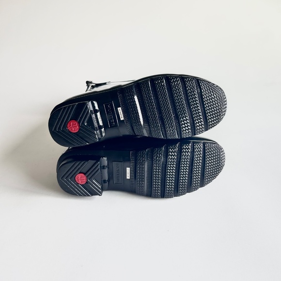 Hunter Black Rubber Knee High Glossy Rain Boots size size EUR 40, US 9.5 - Picture 9 of 16